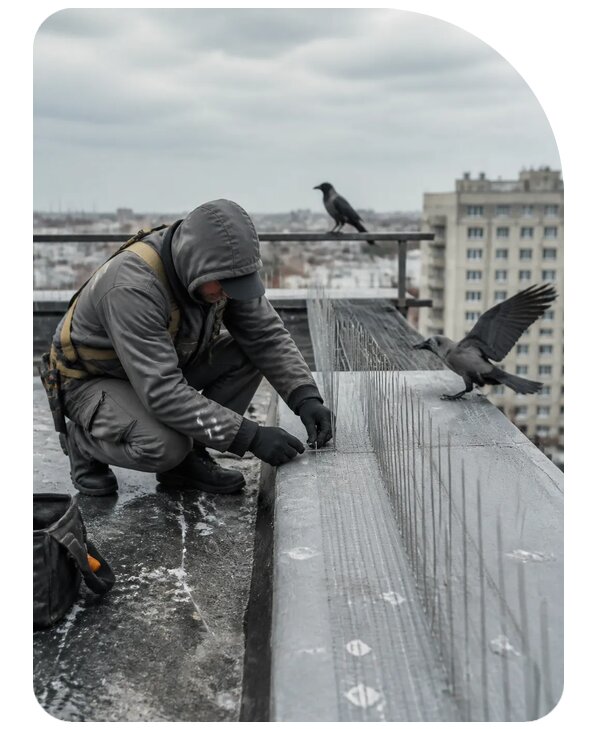 Защита от ворон под ключ в Тулуне по цене от 5395 р. | Сенат-Тлн